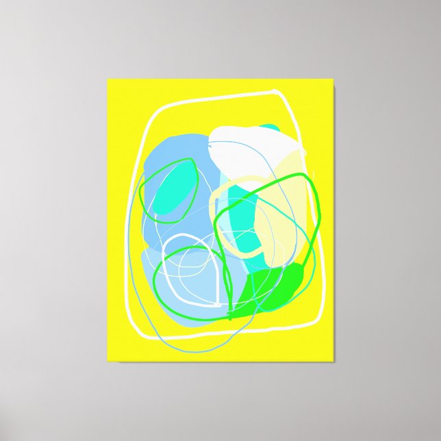 Bold Expressionist Stretched Canvas Print Leinwanddruck (Vorderseite)