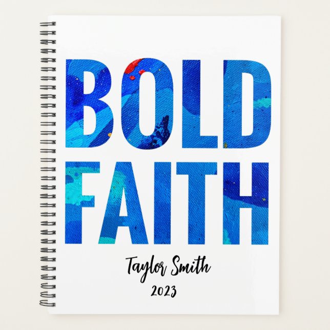 Bold Faith Inspiration Christlich Planner Planer (Vorderseite)