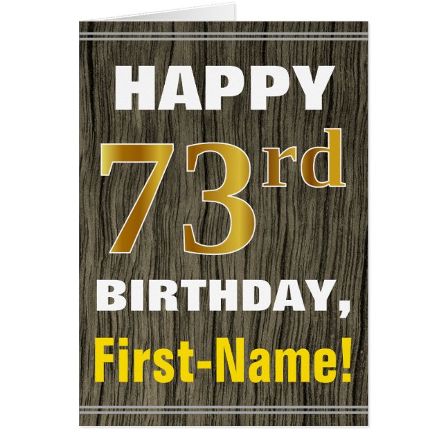 Bold, Falsch Wood, Falsch Gold 73rd Birthday + Nam (Vorne)