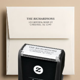 Bold Family Name Return Address Permastempel