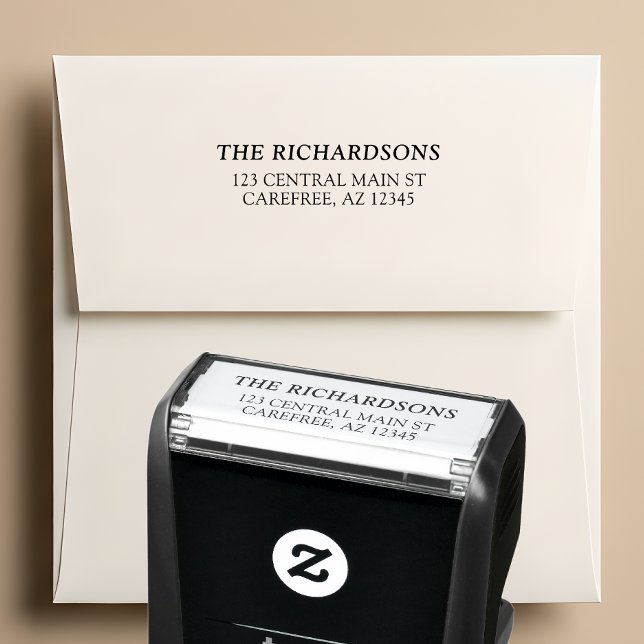 Bold Family Name Return Address Permastempel (Von Creator hochgeladen)