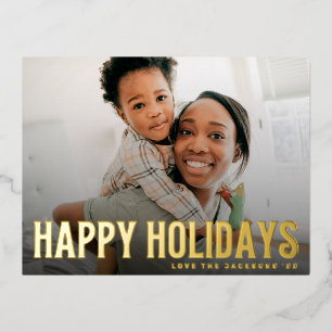 BOLD-Feiertage Text Foto fröhliche Weihnachten Folien Feiertagspostkarte