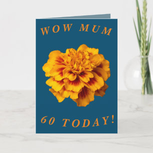 Bold Floral 60. Geburtstagskarte für Mama Karte