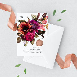 Bold Floral | Dramatische und elegante Hochzeit Einladung