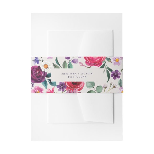 Bold Floral Einladungsbanderole (Vorderseite Beispiel)