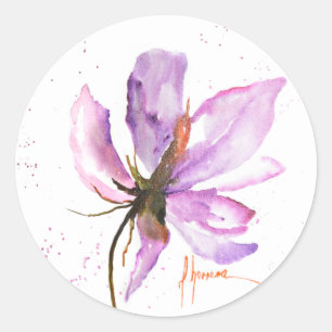 Bold Floral IV Runder Aufkleber