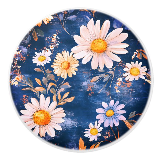 Bold Floral Keramikknauf (Vorderseite)