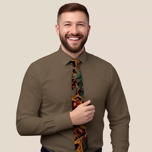 Bold Floral Print Necktie Krawatte (Von Creator hochgeladen)