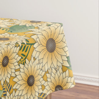 Bold Floral Yellow Sonnenblume Garten Tischdecke