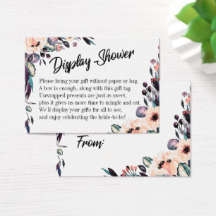Bold Florals Display Brautparty Gift Tag Card