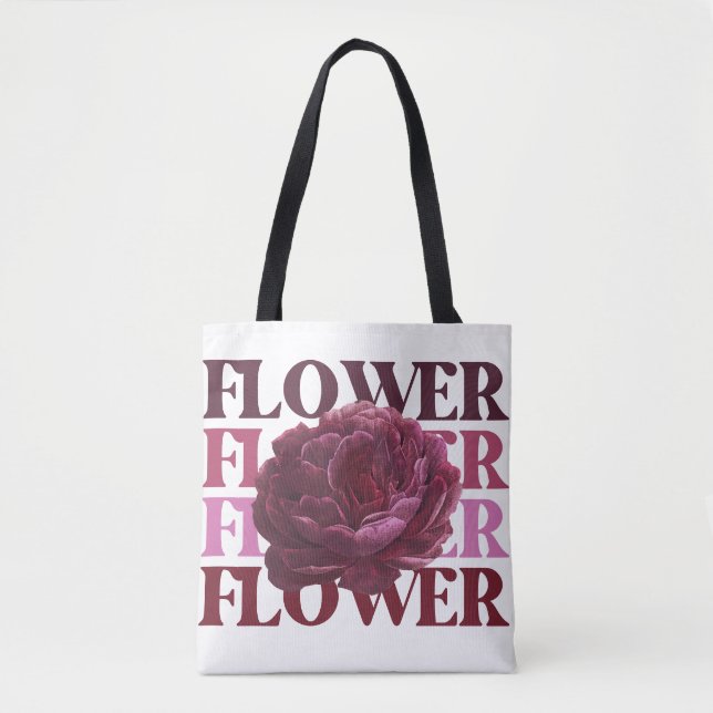 'Bold FLOWER Typography' Florale Ästhetik-Einkaufs (Vorderseite)