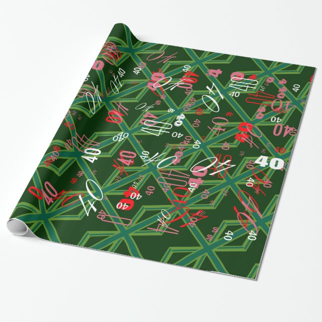 Bold Forest Green Union Jack Geschenkpapier (Ungerollt)
