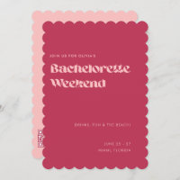 Bold Fun Girly Pink Magenta Bachelorette Weekend