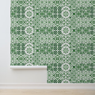 Bold + Fun Green Mediterranean Tile Tapete