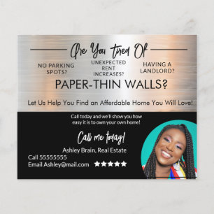 Bold & Funky Metal Real Anwesen Mietwagen Postkart Flyer