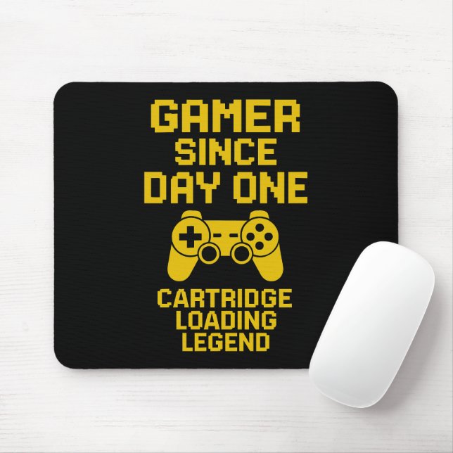Bold Gamer Vater Design - Gelbe Controller Art Mousepad (Mit Mouse)