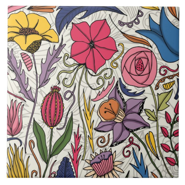 'Bold Garden' Keramikfliese (Vorderseite)