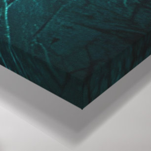 Bold Geometric Abstrakt Art - Textured Aquamarin,  Leinwanddruck