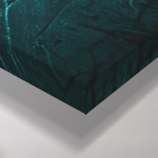 Bold Geometric Abstrakt Art - Textured Aquamarin, Leinwanddruck