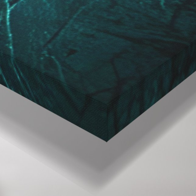 Bold Geometric Abstrakt Art - Textured Aquamarin,  Leinwanddruck (Ecke(Unten))