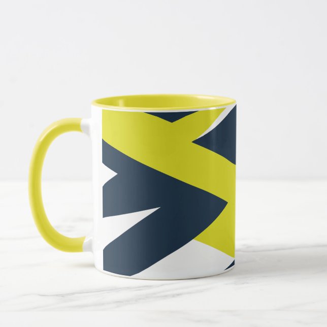 Bold Geometric Abstrakt Pattern Tasse (Links)