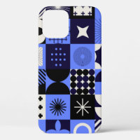 Bold Geometric Bauhaus Retrofuturistische Muster