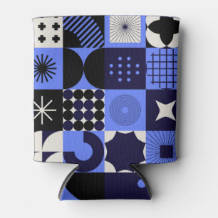 Bold Geometric Bauhaus Retrofuturistische Muster Dosenkühler