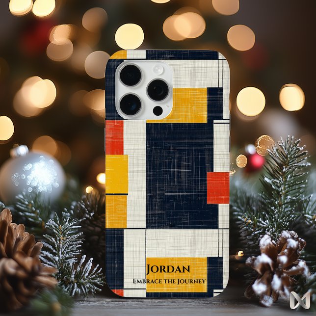 Bold Geometric Grid - Rot, Gelb und Schwarz Case-Mate iPhone Hülle (Von Creator hochgeladen)