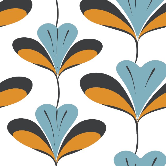 Bold Geometric Retro Floral Pattern - 70er Style D Tapete (Minimal + Chic:
“Clean retro-inspired pattern in [colors]. A stylish nod to mid-century modern desig)