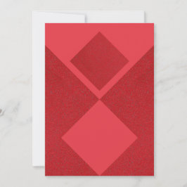 Bold Geometric Tomato Red Flat Card - Anpassbar Save The Date