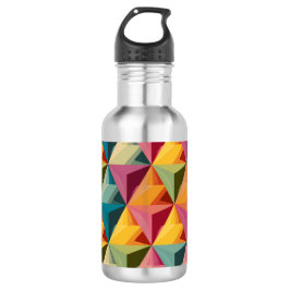 Bold Geometric Triangle Pattern  Edelstahlflasche