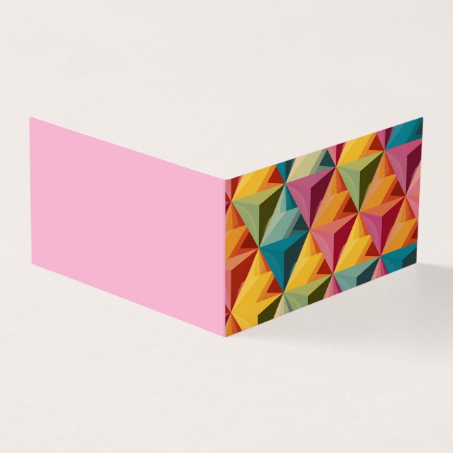 Bold Geometric Triangle Pattern Folded Card (Vorderseite)