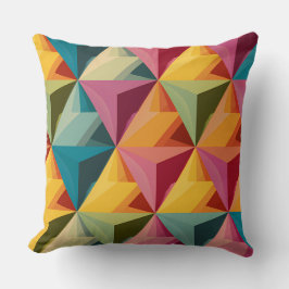 Bold Geometric Triangle Pattern  Kissen