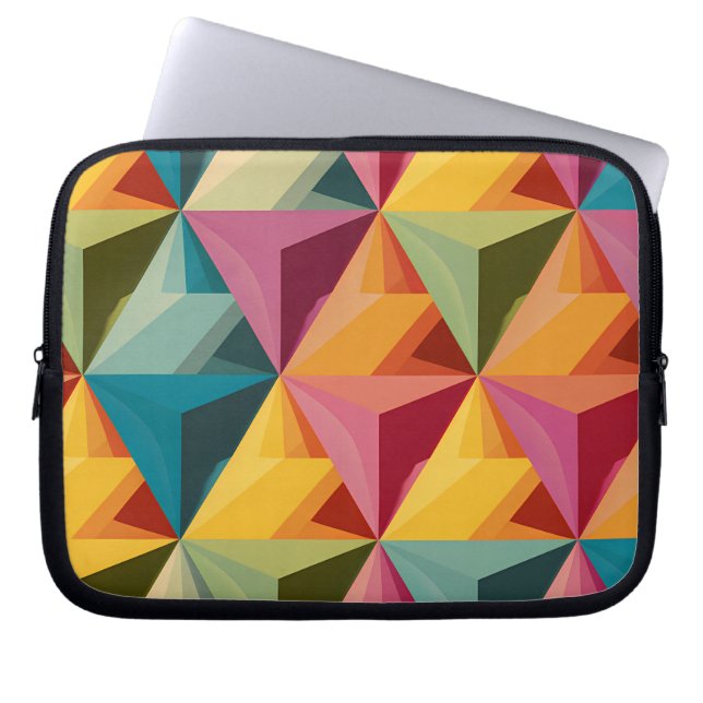 Bold Geometric Triangle Pattern  Laptopschutzhülle (Vorderseite)