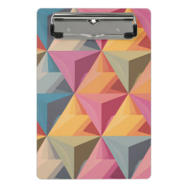 Bold Geometric Triangle Pattern  Mini Klemmbrett