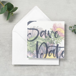 Bold Gerber Daisy Save the Date Template