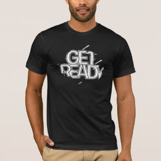 Bold "Get Ready" Grunge Gym Shirt Design