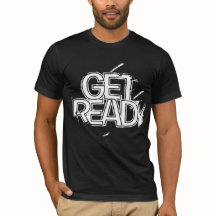 Bold "Get Ready" Grunge Gym Shirt Design