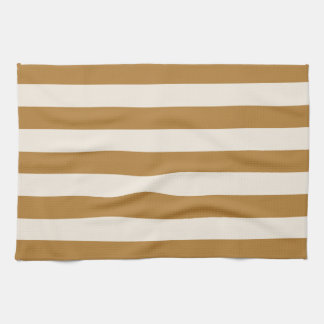 Bold Gold and Cream Stripe Geschirrtuch