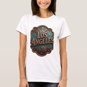 Bold Gold LOS ANGELES Tragbares Kunstwerk T-Shirt