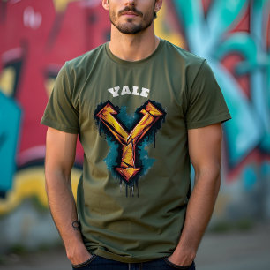 Bold Graffiti Monogram "Y" benutzerdefinierbar T-Shirt