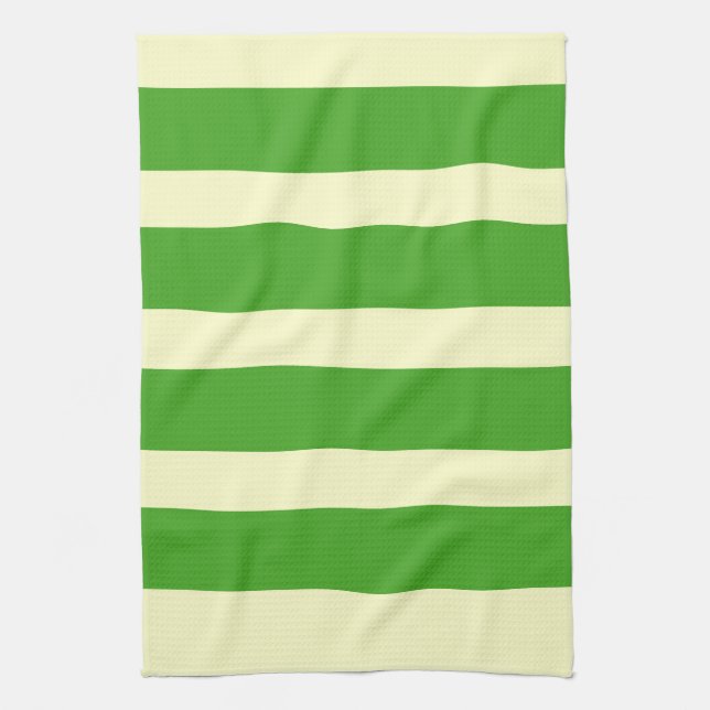 BOLD GRAPHIC GREEN STRIPES CHRISTMAS HOLIDAY GESCHIRRTUCH (Vertikal)