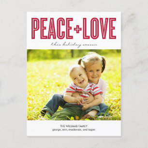 BOLD Holiday Foto Cards Postcard Feiertagspostkarte