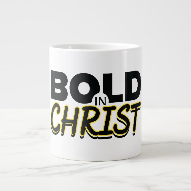 BOLD IN CHRIST Jumbo-Tasse (Vorderseite)