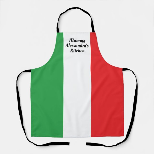 Bold Italian Flag of Italy Personalized Apron Schürze (Vorderseite)