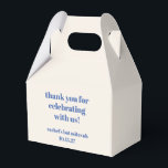 Bold Ivory Blue Custom Niedlich Bat Mitzvah Vielen Geschenkschachtel<br><div class="desc">Bold Typografie Ivory Blue Custom Niedlich Bat Mitzvah Danke für die Box</div>