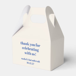 Bold Ivory Blue Custom Niedlich Bat Mitzvah Vielen Geschenkschachtel