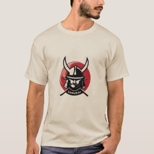 Bold Japanisch Samurai Helmet Graphic T-Shirt
