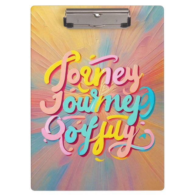 "Bold Journey Typografy" Klemmbrett (Vorderseite)