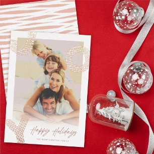 Bold Joy Hand Sketched Lines Modern Foto Folien Feiertagskarte